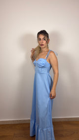 Abito Capri 100% Cotone Azzurro - FLAIR WOMAN
