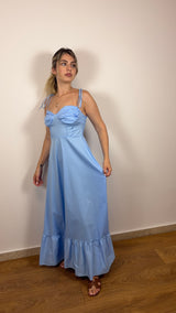 Abito Capri 100% Cotone Azzurro - FLAIR WOMAN